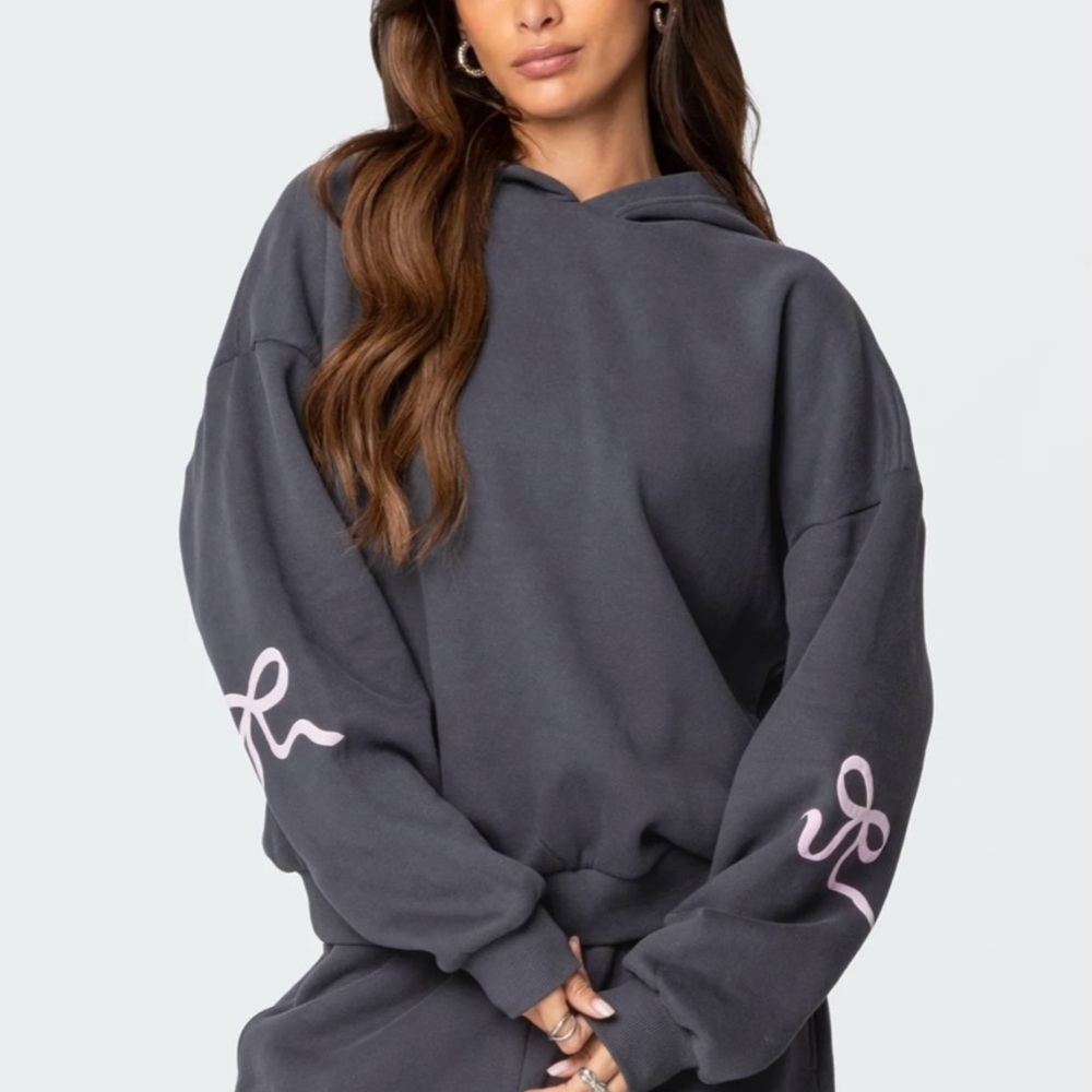 NWT Edikted Bonney Bow Detail Hoodie